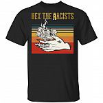 Hex The Racists Vintage Retro T-Shirt - Anti Racism Shirt, Black, Unisex T-Shirt