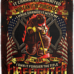 It Cannot Be Inherited Nor Can It Be Purchased Firefighter Prayer Fleece Blanket - Premium Sherpa Blanket, White, Cozy Plush Fleece Blanket - 50x60
