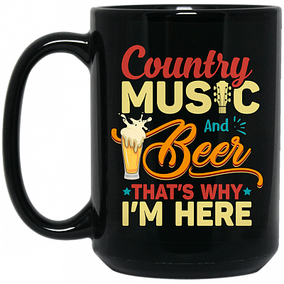 15 oz. Black Mug
