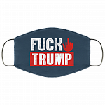 Fuck Trump Anti-Trump Washable Reusable Custom – Printed Cloth Face Mask Cover, White, Cloth Face Mask