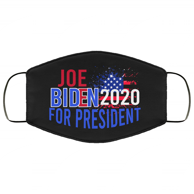 Joe Biden 2020 American President Pro Joe Biden Gift Washable Reusable Custom - Printed Cloth Face Mask Cover, White, Cloth Face Mask