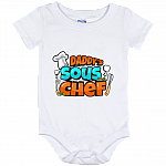Dad Sous Chef New Born Baby Cute Gift Baby Onesie - Baby Infant Bodysuit, White, Baby Onesie - 12 Month
