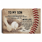 To My Son I Want You to Believe Deep in Your Heart Love Dad Gallery Wrapped Framed Canvas Prints - Unframed Poster - Home Decor Wall Art, Black, 0.75'' Framed Canvas