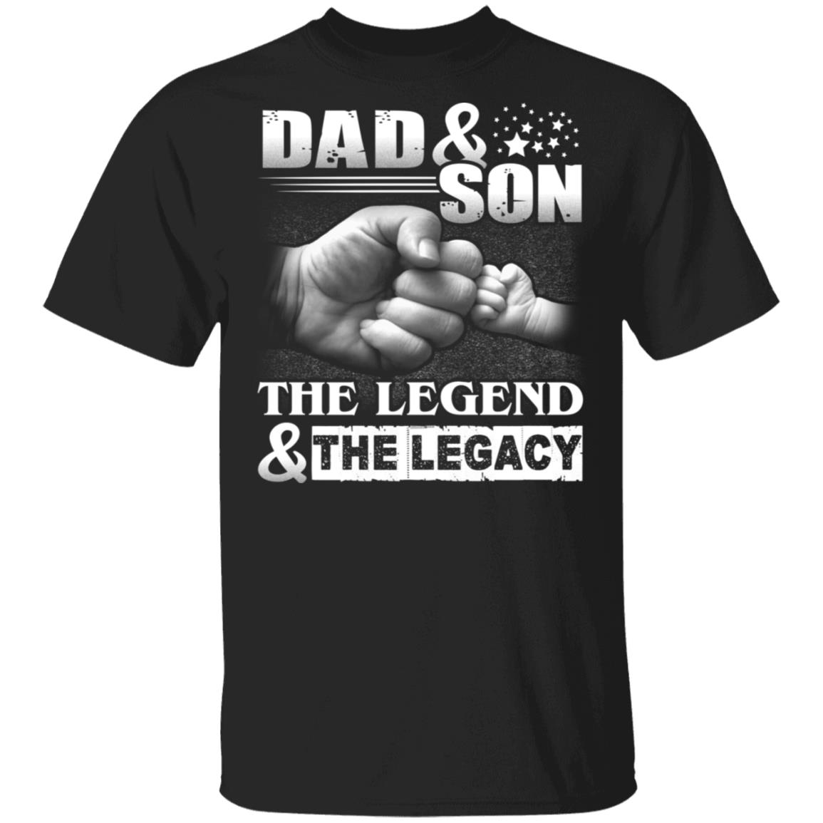 Dad and Son The Legend and The Legacy T-Shirt, Black, Unisex T-Shirt
