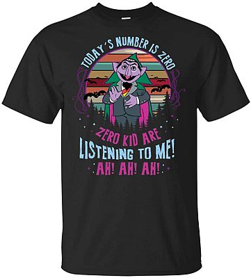 Vintage Today's Number Is Zero Funny Count Von Count T-Shirt