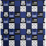 Back The Blue Fleece Blanket - Premium Mink Sherpa Blanket - Woven Blanket, White, Cozy Plush Fleece Blanket - 50x60