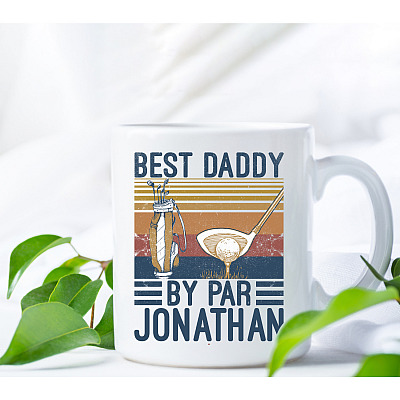 Alternative view of Best Daddy By Par Personalized Ceramic Coffee Mug for Dad - Beer Stein - Water Bottle