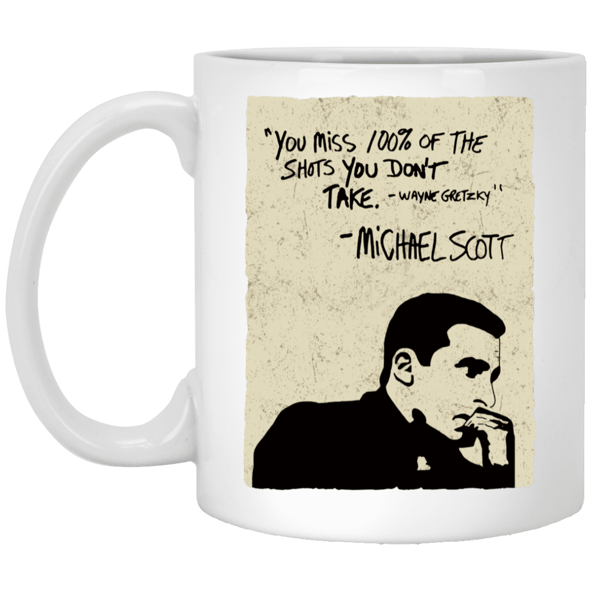 You Miss 100% of the Shots You Dont Take Motivational Quote Gift Ceramic Coffee Mug, White, 11 oz. White Mug You Miss 100% of the Shots You Dont Take Motivational Quote Gift Ceramic Coffee Mug, White, 11 oz. White Mug