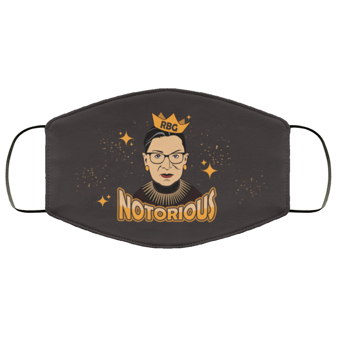 Notorious Ruth Bader Ginsburg Feminism Washable Reusable Custom - Printed Cloth Face Mask Cover, White, Cloth Face Mask