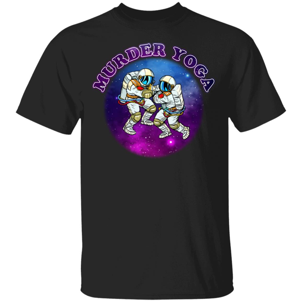 Murder Yoga Astronaut T-Shirt - Vintage Choke Dealer BJJ Shirt, Black, Unisex T-Shirt