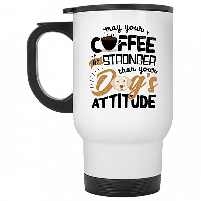 14 oz. White Travel Mug