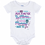 I'm Too Young So Please Keep Your Distance Baby Onesie - Baby Infant Bodysuit - Funny Infant Onesie, White, Baby Onesie - 12 Month