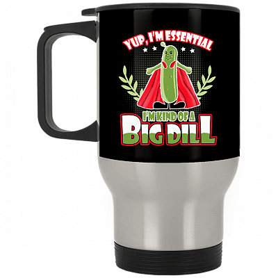 14 oz. Silver Travel Mug