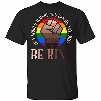 Be Kind T-Shirt - Gay Pride Shirt, Black, Unisex T-Shirt