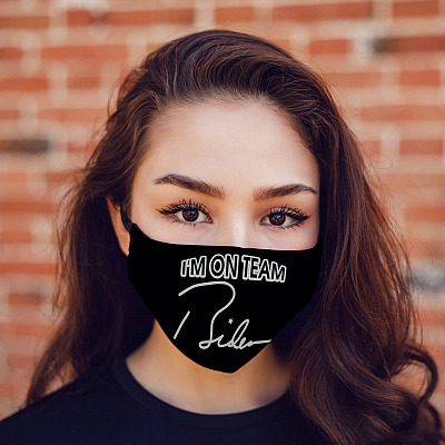 Alternative view of Biden 2020 - I'm On Team Biden Washable Reusable Custom – Printed Cloth Face Mask Cover