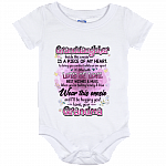 Granddaughter Inside This Onesie Is A Piece Of My Heart To Bring You Comfort Heart Baby Onesie - Toddler Infant Bodysuit, White, Baby Onesie - 12 Month