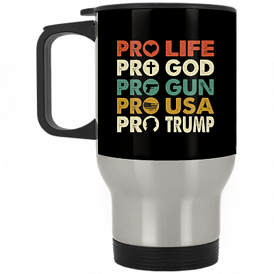 14 oz. Silver Travel Mug