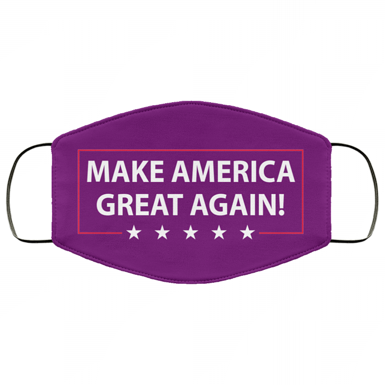 Make America Great Again Cloth Face Mask, Purple, Cloth Face Mask