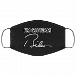 Biden 2020 - I'm On Team Biden Washable Reusable Custom – Printed Cloth Face Mask Cover, Black, Cloth Face Mask