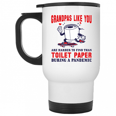 14 oz. White Travel Mug