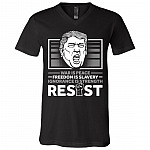 Resist Trump Anti Trump T-Shirt - V Neck, Black, V-Neck T-Shirt