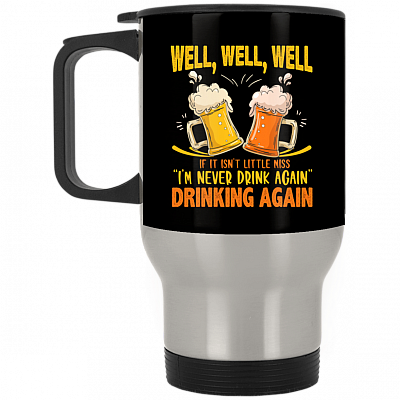 14 oz. Silver Travel Mug