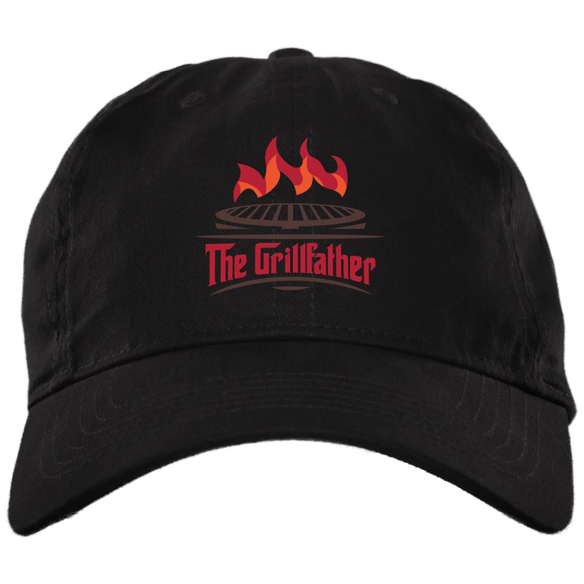 The Grillfather Gift For Dad Twill Cap - High-Profile Snapback Hat, Black, Brushed Twill Dad Cap The Grillfather Gift For Dad Twill Cap - High-Profile Snapback Hat, Black, Brushed Twill Dad Cap
