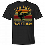 Mothman Research Team T-Shirt - Funny Mothman Shirt, Black, Unisex T-Shirt