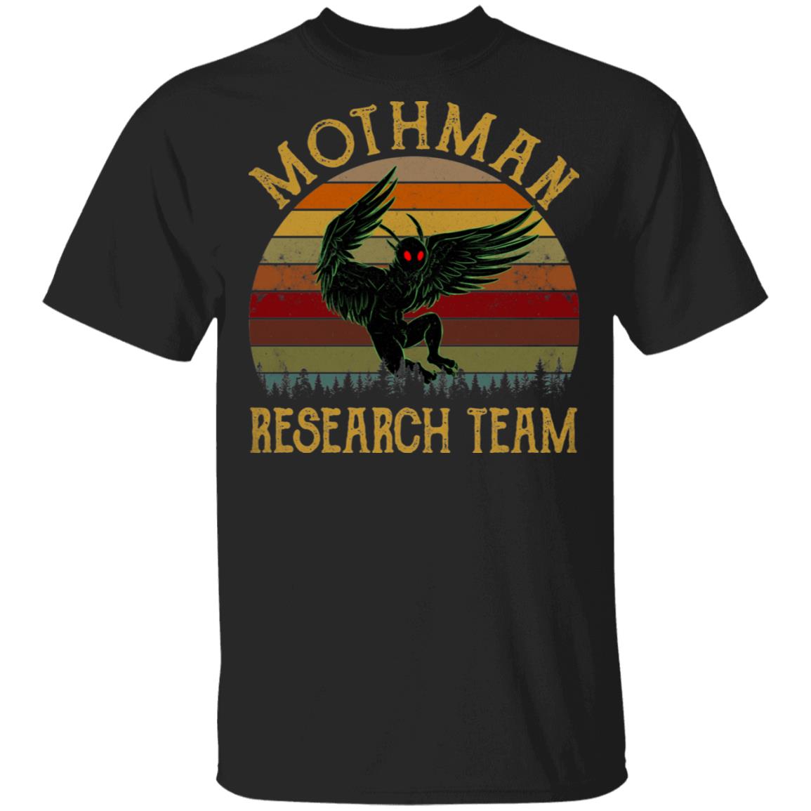 Mothman Research Team T-Shirt - Funny Mothman Shirt, Black, Unisex T-Shirt