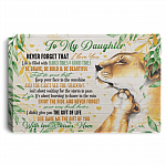 Mom To Daughter Never Forget That I Love You Life Filled With Hard Times Framed Canvas Prints - Unframed Poster, White, 0.75'' Framed Canvas