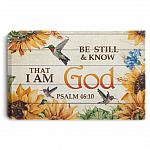 Be Still and Know That I Am God Psalm 46:10 Humming Bird Framed Canvas - Unframed Poster - Home Decor Wall Art, White, 0.75'' Framed Canvas