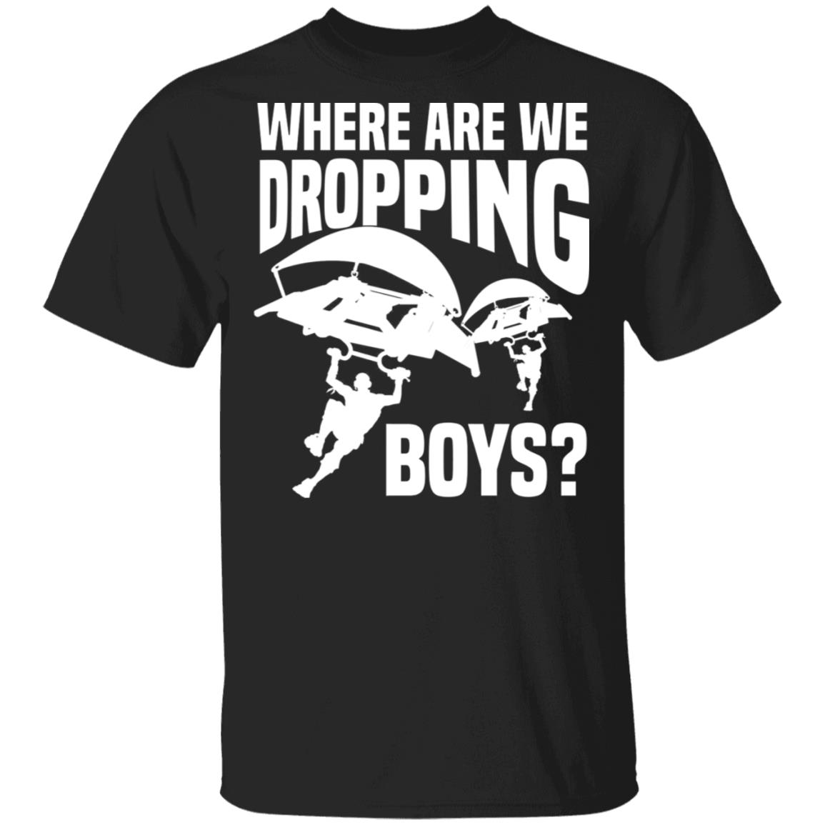 Where We are Dropping Boys T-Shirt, Black, Unisex T-Shirt