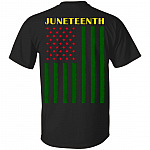 Juneteenth Flag 1865 Print On Back T-Shirt - African American Shirt, Black, Unisex T-Shirt