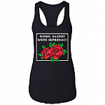 Women Against White Supremacy Feminist Equality Cotton Tank Top Tee – Ladies Racerback Tank, Black, Ladies Racerback Tank