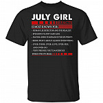 July Girl Facts T- Shirt - Funny July Girl Birthday Gift, Black, Unisex T-Shirt