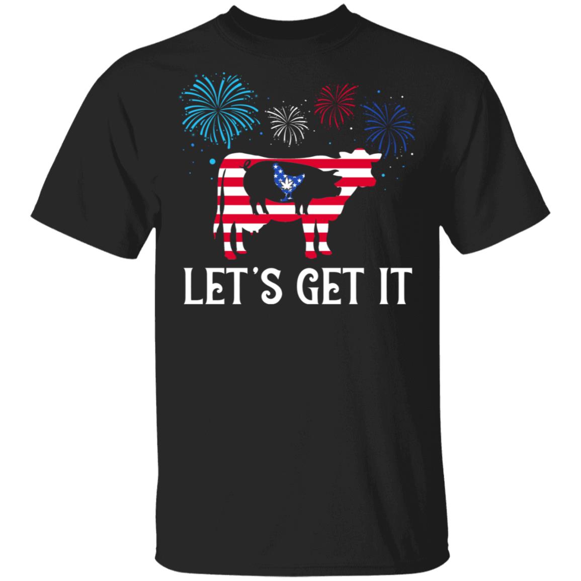 4th July Weed Get It, Black, Unisex T-Shirt