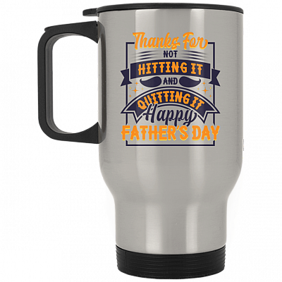14 oz. Silver Travel Mug