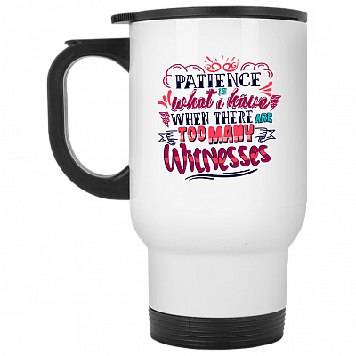 14 oz. White Travel Mug