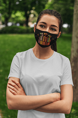 Alternative view of We Are All Human LGBTQ Gift Washable Reusable Custom – Printed Cloth Face Mask Cover