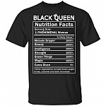 Black Queen Nutrition Facts T-Shirt - Black Women Power Shirt, Black, Unisex T-Shirt