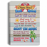 Personalized Pool Rules The Lifeguard Is Probably On A Beer Run Wrapped Framed Canvas Prints - Unframed Poster, White, 0.75'' Framed Canvas