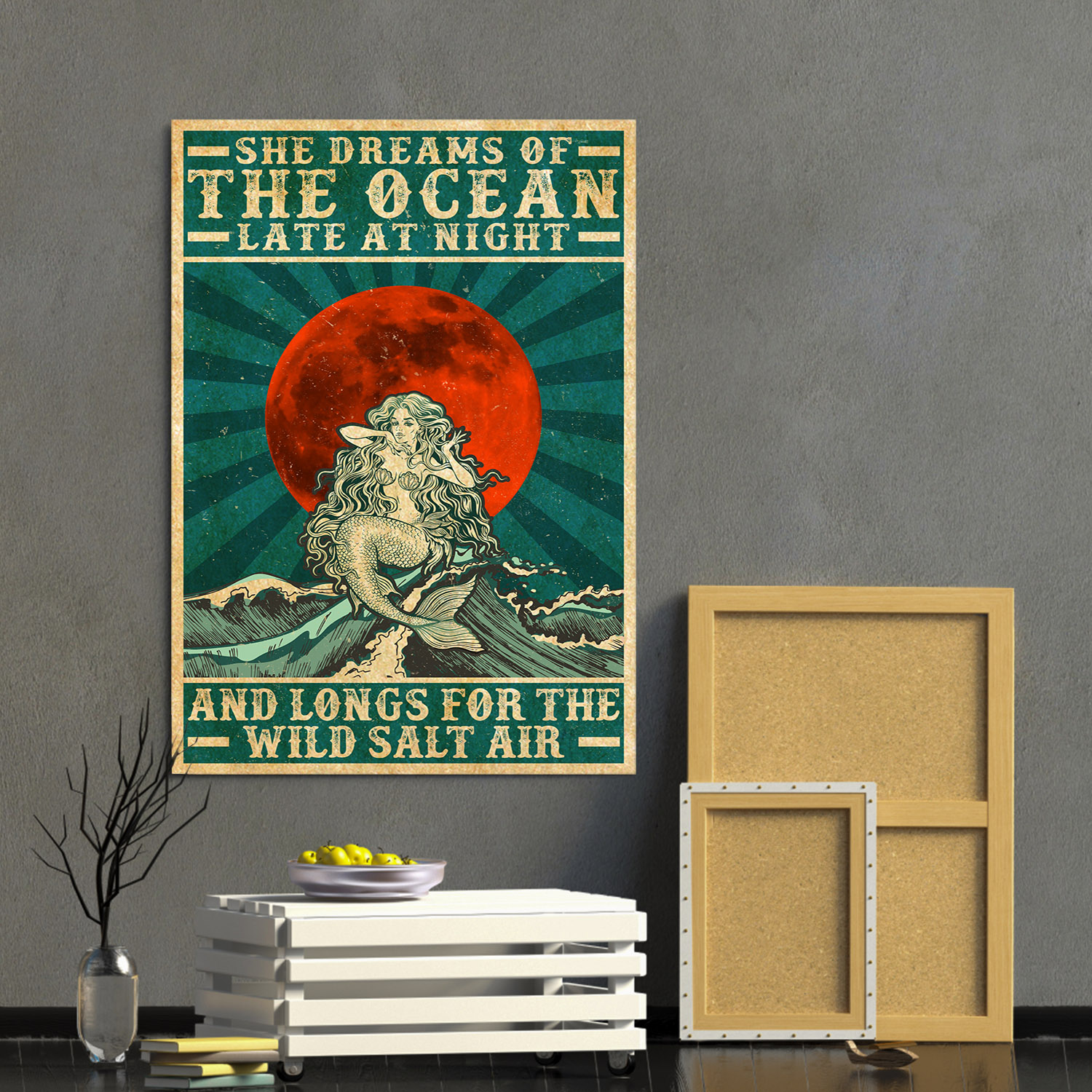 9VT. Dreams Of The Ocean canvas mockup