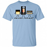 Never Forget Funny T-shirt - Vintage Mixtape Shirt, Light Blue, Unisex T-Shirt