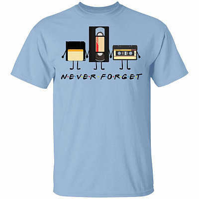 Never Forget Funny T-shirt - Vintage Mixtape Shirt, Light Blue, Unisex T-Shirt