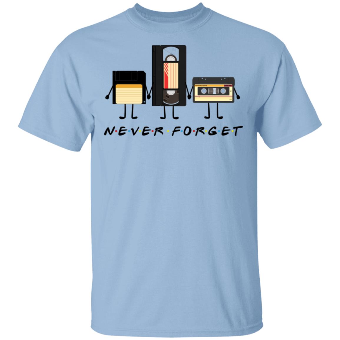 Never Forget Funny T-shirt - Vintage Mixtape Shirt, Light Blue, Unisex T-Shirt