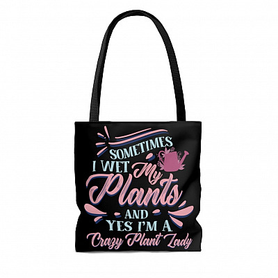 Alternative view of Sometimes I Wet My Plants All Over Print Tote Bag - Shoulder Bag - Reusable Grocery Shopping Bag