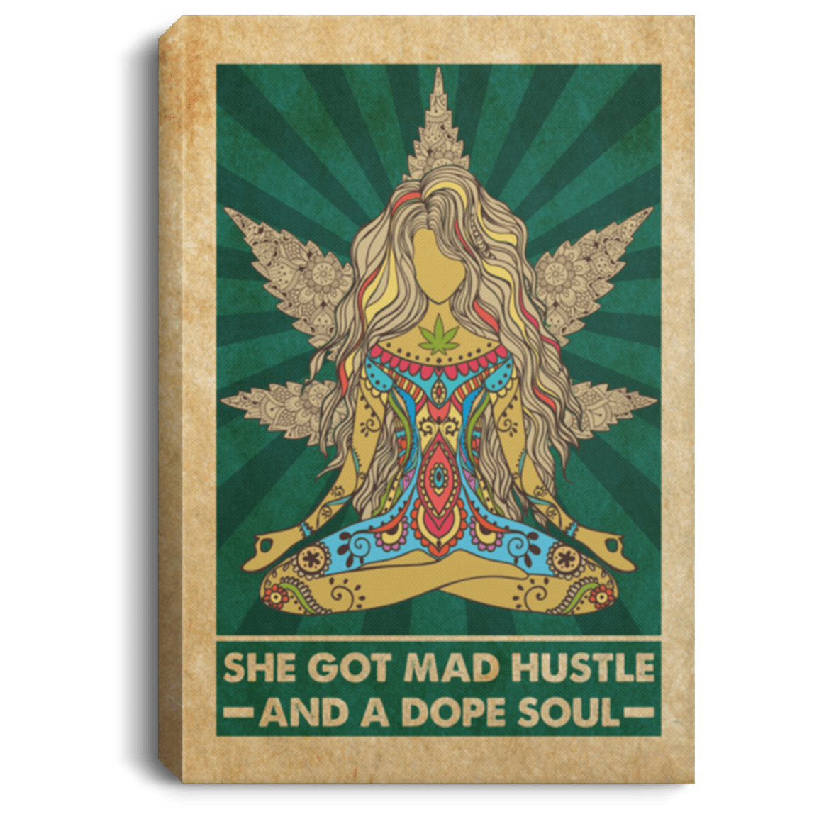 She Got Mad Hustle And A Dope Soul Framed Canvas Print - Unframed Poster, White, 0.75'' Framed Canvas She Got Mad Hustle And A Dope Soul Framed Canvas Print - Unframed Poster, White, 0.75'' Framed Canvas