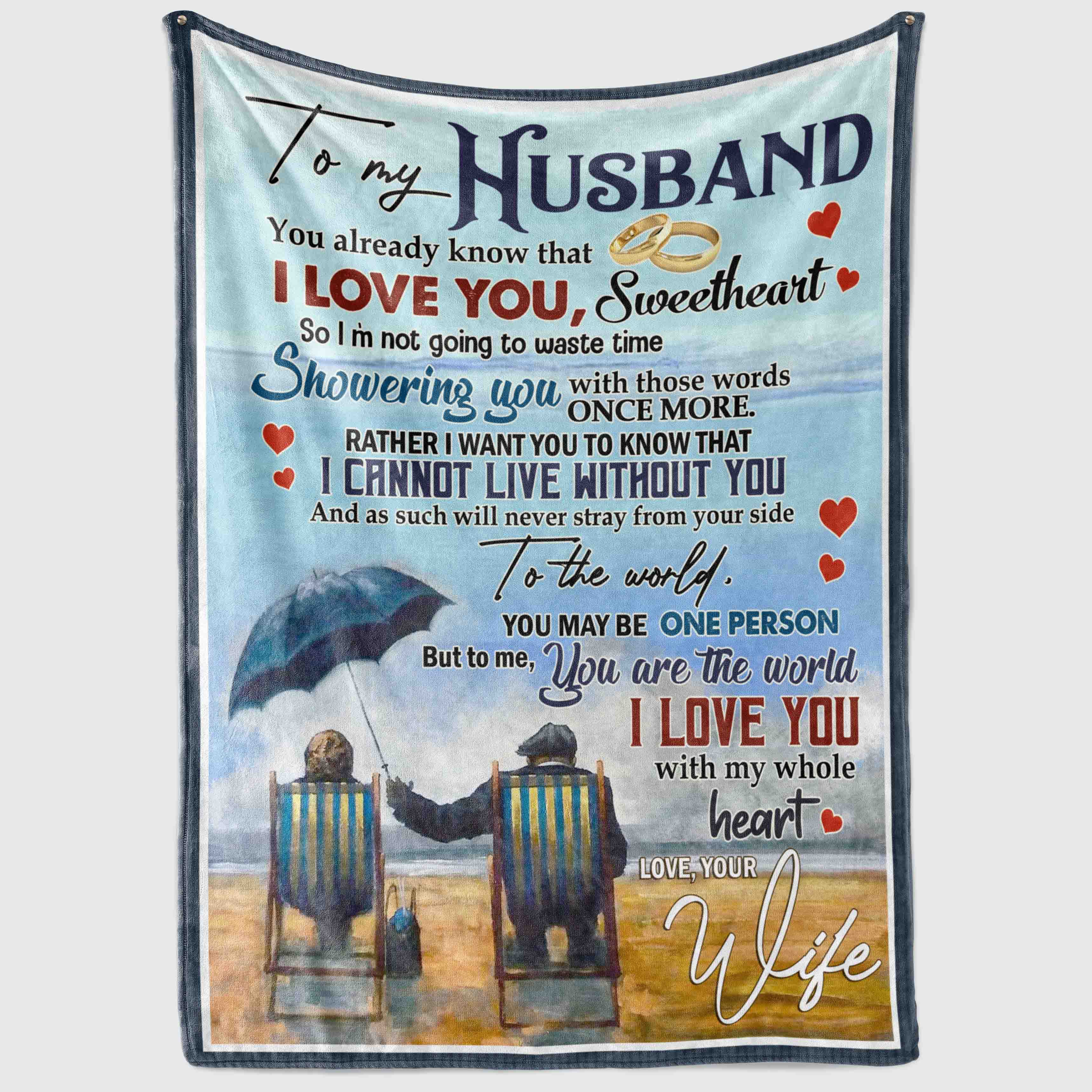 1VT. To My Husband Already Know blanket mockup