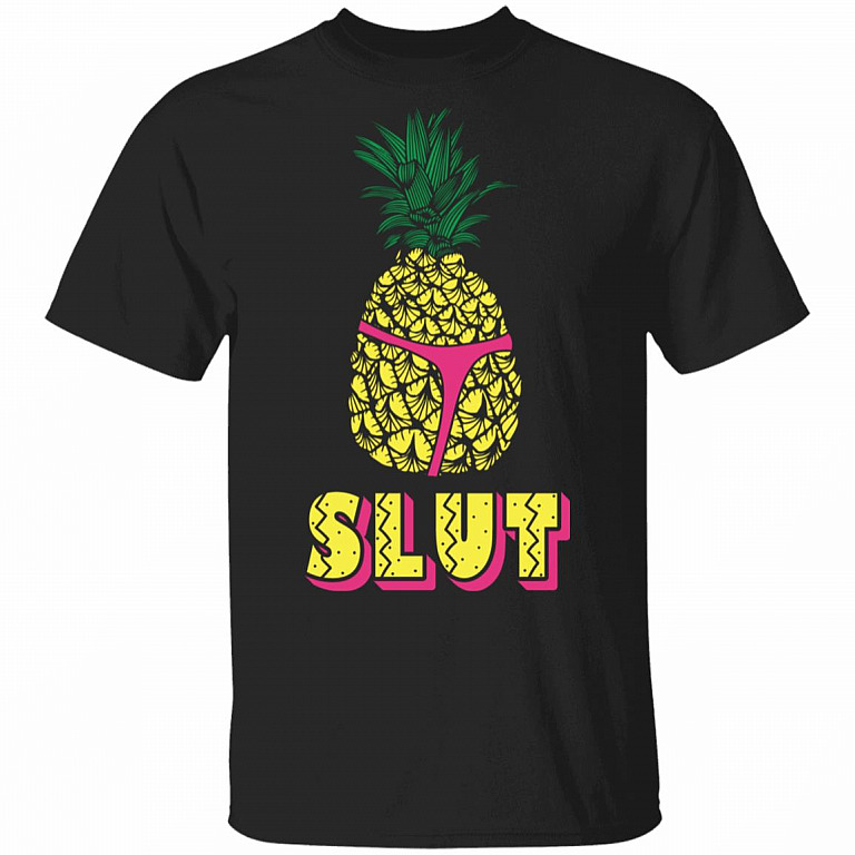 Pineapple Slut Funny Holt Brooklyn 99 Pink T-Shirt, Black, Unisex T-Shirt