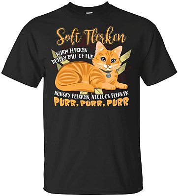 Soft Flerken Warn Flerken Deadly Ball of Fur Hungry Flerken Vicious Flerken Purr Purr T-Shirt, Unisex T-Shirt, Black